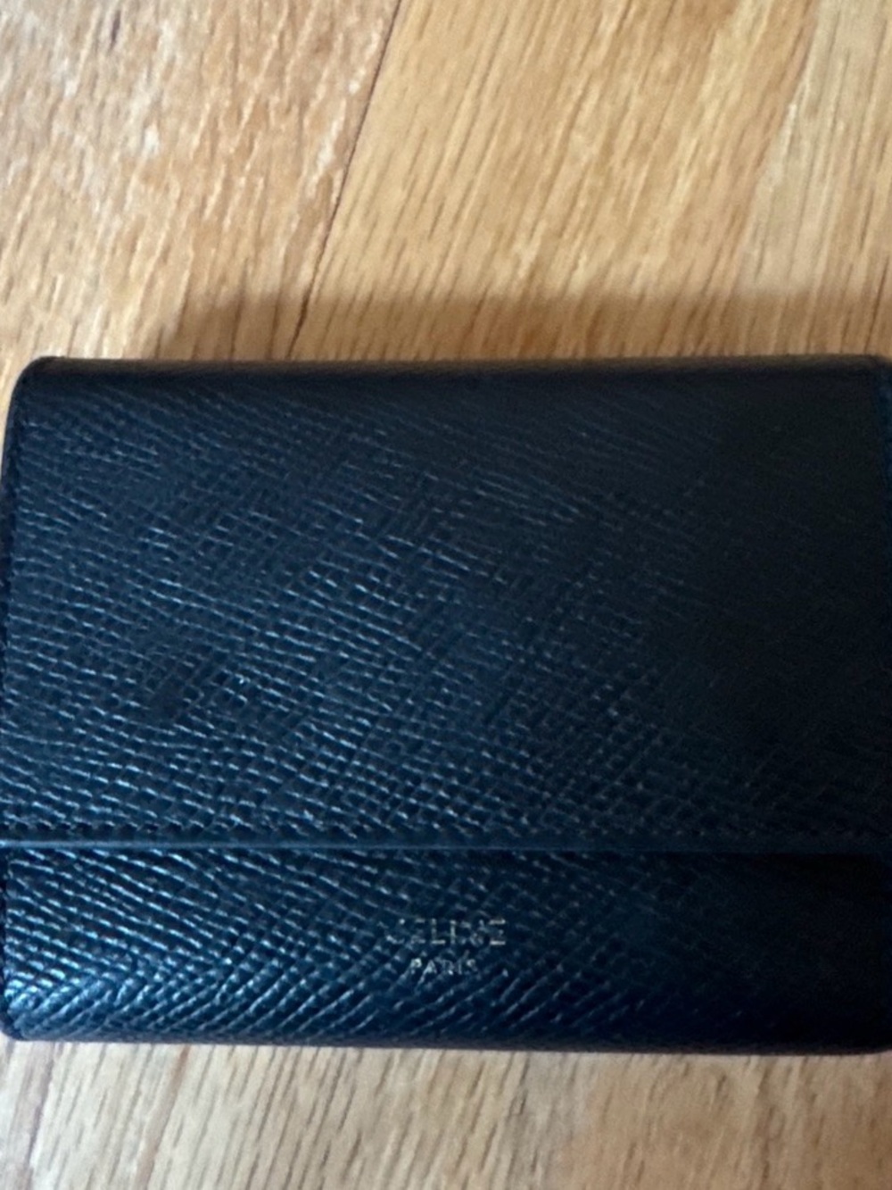 CELINE Black Leather wallet Hedi Slimane